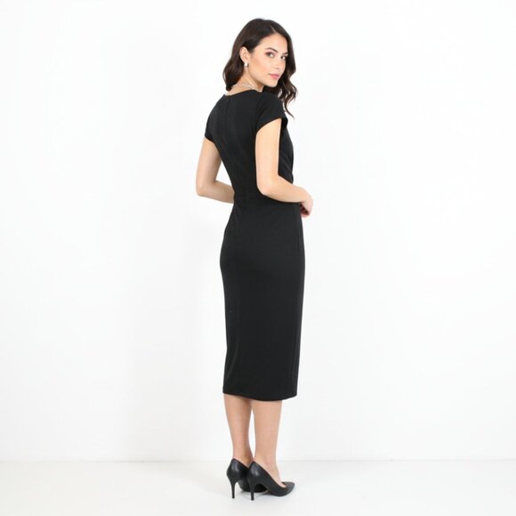 *Rickis Black Cap Sleeve Dress - Picture 3 of 10